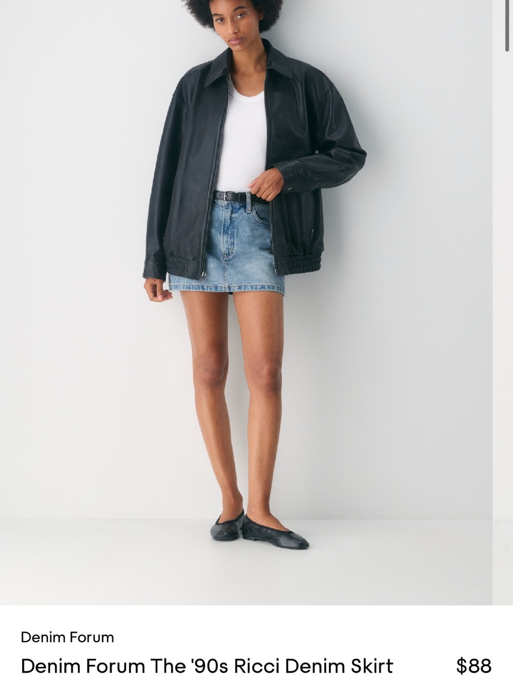 Aritzia Denim Mini Skirt - Light Blue